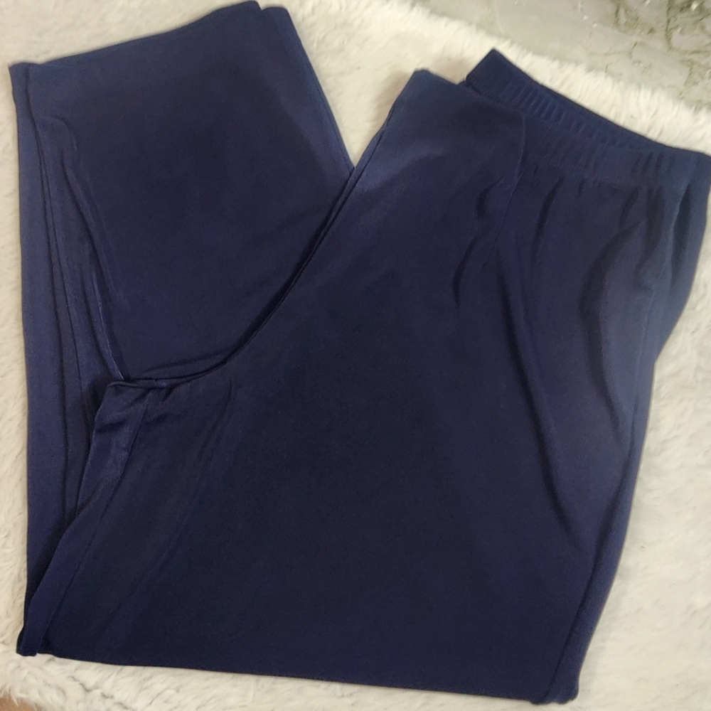 EASYWEAR by CHICO'S Navy Capri Length Pants - Picture 1 of 12